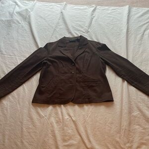 Relativity Brown Cotton Blazer. Size Large